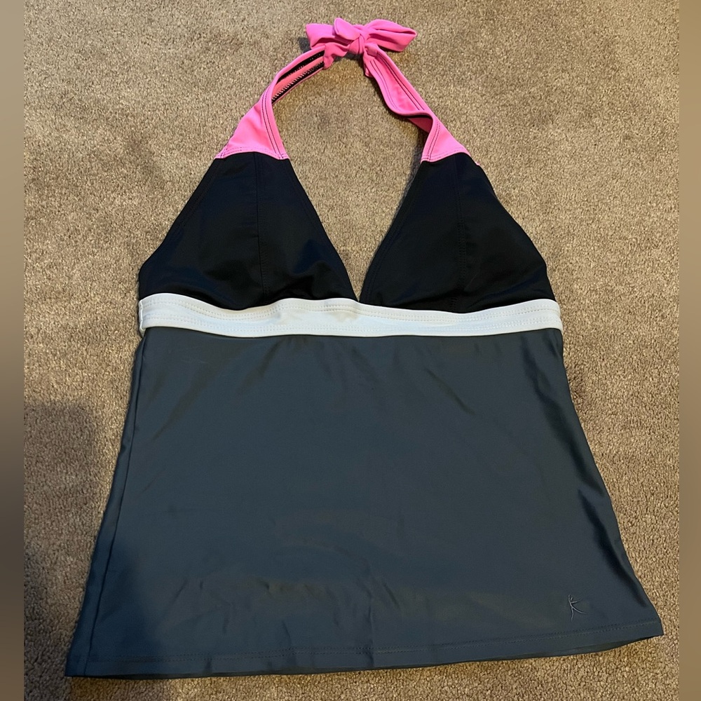 Danskin Women's halter bikini top Swimwear - Black, Pink, and Gray